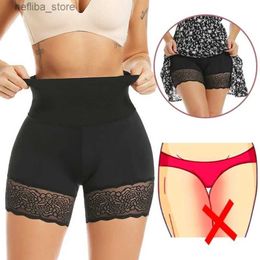 Waist Tummy Shaper High Waist Body Shaper Safety Slimming Pants with Lace Tummy Control Shapewera Seamless Hip Lifting Panties for Women L2447