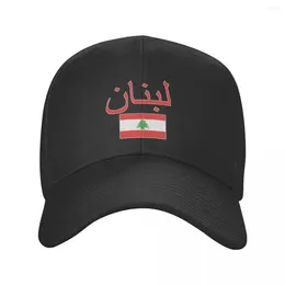 Ball Caps Lebanon Country Name With Flag Sun Baseball Cap Breathable Adjustable Men Women Outdoor Soccer Hat For Gift