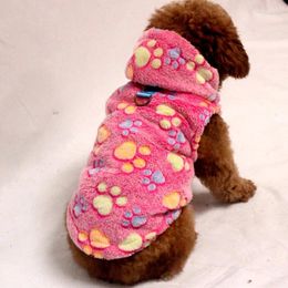 Dog Apparel Pet Clothing Winter Clothes Cat Vest Coat Pajamas Outfit Poodle Bichon Pug Hoodie