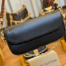 Classic Designer Small Luxury Fashion Women Crossbody Bag Large Capacity Flap Handbag High Quality Vintage Double Chain Brown Genuine Leather Crossbody Bag