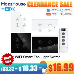 Cases New Wifi Rf Smart Ceiling Fan Light 2/3 Way Control Smart Life/tuya App Rf Remote Speed Control Alexa Google Home Compatible