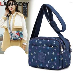 Shoulder Bags Fashion Flower Pattern Design High Quality Nylon Ladies Bag 2024 Small Women Messenger Casual Women's Wallet