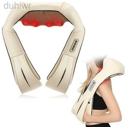 Full Body Massager Electric Shiatsu Neck Back Massage Shawl Heating Kneading Cervical Massager Shoulder Neck Trapezius Muscle Massager Chiropractic 240407