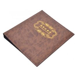 Boxes Coin Collection Book 3 Hole Coin Album Paper Money Banknote Collection Book PU Leather Cover Collecting Money Box