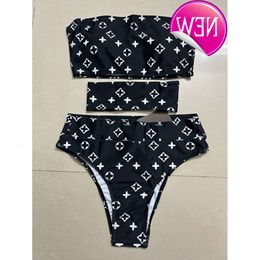 2024 New Fashion Designer Sexy Bikini Sets Cheap Womens Bathing Suits Summer Swimsuit Stripe Thread Head Check Pattern Set Fashion Comfortable Clothes s S