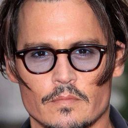 Sunglasses New Fashion Johnny Depp Rivet Round Sunglasses Transparent Colored Lens Party Candy Color Rice Nail Sunglasses Mens Oculos De SolL2404