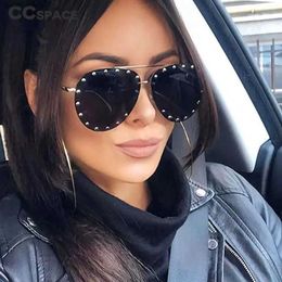 Sunglasses 45202 Womens Metal Rivet Pilot Sunglasses Womens Luxury Personalised Glasses Designer Sunglasses UV400L2404