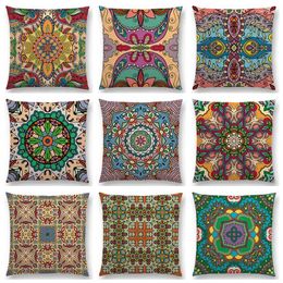 Pillow Boho Paisley Mandala Decorative Pattern Flower Plants National Style Geometry Mystery Cover Beautiful Case
