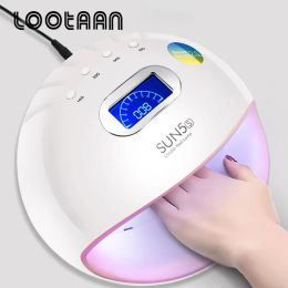 Bits Lootaan New 2022 72w Uv Nail Lamp 30pcs Leds Beads Automatic Sensing Dryer Lamp for All Gel Varnish Lcd Display Manicure Tools