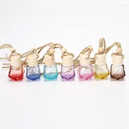 Storage Bottles 6ML Diamond Car Perfume Pendant Crystal Hanging Glass Empty Bottle LX3971