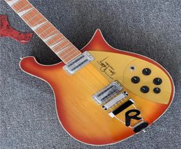 Neck Thru Body RIC 660 12 String Cherry Sunburst Tm Petty Electric Guitar Gloss Varnish Red Fingerboard Checkerboard Bindin6363726