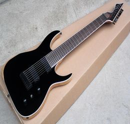 8 Strings White Binding 2 Pickups Electric Guitar with Rosewood FingerboardBlack Hardwarecan be customized8987749