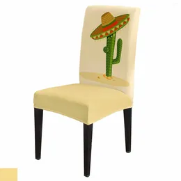 Chair Covers Cactus Tropical Plants Cover Stretch Elastic Dining Room Slipcover Spandex Case For Office