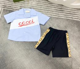 Kids Polo Shirt Set Designer Printing Shirt Suits Boys Girls Summer Clothes Sets Casual Shirt Blue Shirts Clothing Suit Short Slee8879363