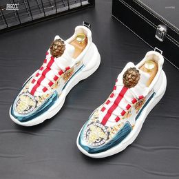 Casual Shoes Men's Printed Trend Summer Breathable Sneakers Wear-resistant Elastic A5