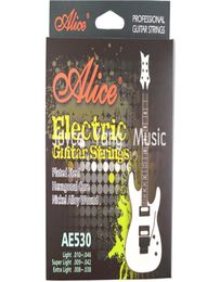 Alice AE530LSLXL Electric Guitar Strings Plated Steel Hexagonal Core Nickel Alloy Wound GoldPlated BallEnd Strings7236795