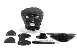 Fetish Pu Leather Dog Mask Head Harness Sex Slave Collar Leash Mouth Gag Bondage Hood Blindfold Adult Games Sex Toys For Couples7295770