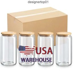 Stanleiness USA CA Warehouse Reusable Ecofriendly Tumblers 12oz 16oz 500ml Large Cola Beer Drinking Borosilicate Glass Can Cup with Bamboo Lid and Straw wly93 RDC9