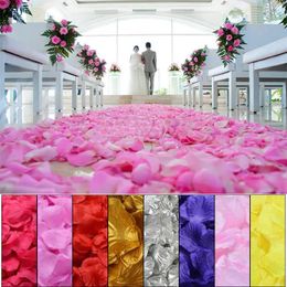 Decorative Flowers 100/500pc Colourful Rose Petal Artificial Wedding Accessories Simulation Petals Room Decoration Table Decor Supplies