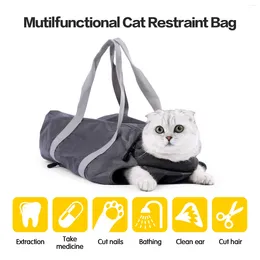 Cat Carriers Carrier Bag Outdoor Multi-functional Grooming Restraint Bags Nail Clipping Cleaning Pet Travel Supplies