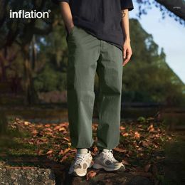 Men's Pants INFLATION Japanese Style Cotton Jogger Men Solid Colour Casual Trousers