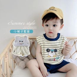 Clothing Sets Summer Boys Short Sleeve Shorts Cotton Two Piece Baby Girls Foreign Fashion Children's Set