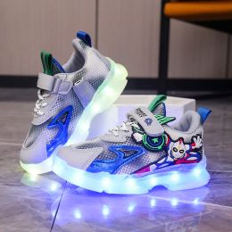 Shoes Cartoon Children's Luminous Shoes Brand Sneakers LED Flashing Shoes for Girls Boy Casual Shoes Sneakers for Boys Kids