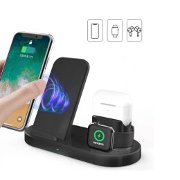 Batteries 15w 3 In1 Fast Wireless Charger Bracket for Iphone 12 11 Xs Max X 8 Plus Airports Pro Apple Watch 6 5 4 3 Stand Charging