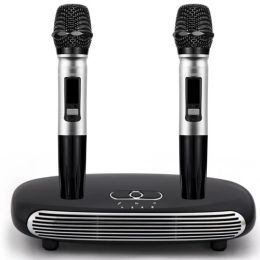 Player K8 Optical BluetoothCompatible Wireless Dual Microphone ARC Home Echo System Singing Karaoke Machine Box KSong Player 30M Far