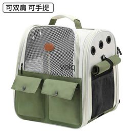 Cat Carriers Crates Houses bag for outdoor use large capacity pet with transparent shoulders all season dog portable and breathable cat H240407