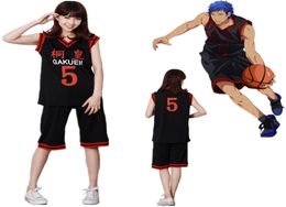 Japan Anime Unisex Kuroko No Basuke Aomine Daiki TOUOH GAKUEN Uniforms Cosplay Costume NO5 Sports Jersey Polo Shirts3088558
