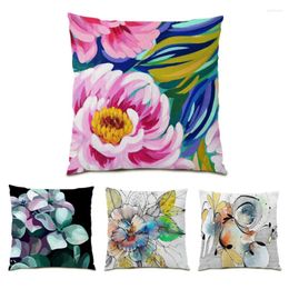 Pillow Sofa Decorative Cases Gift Decoration Home Decor Flower Ornamental Pillows For Living Room Velvet Polyester Linen E0489