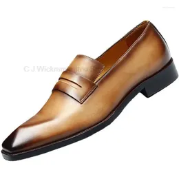 Dress Shoes Luxury Men Loafers Italy Square Head Classic Modern Formal Oxford Genuine Leather Casual Fashion Man Shoe