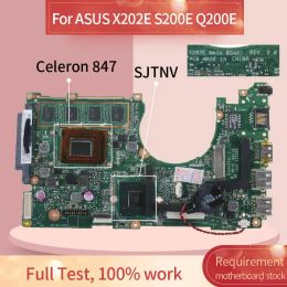 Motherboard REV.2.0 Laptop motherboard For ASUS X202E S200E Q200E Celeron 847 Notebook Mainboard