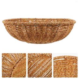 Dinnerware Sets Storage Basket Bread Holder Desktop Serving Tray Large Sundries Woven Imitation Rattan Pp Baskets