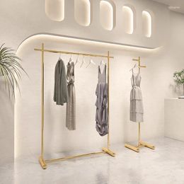 Hangers Luxury Stainless Steel Wedding Stage Backdrops Clothing Store Display Rack Floor Standing Women's Children Shelf Stand