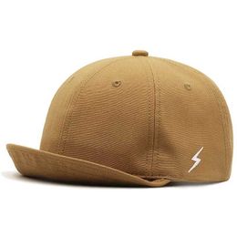 Ball Caps Large Head Up-turn Peak Snapback Hat Man Woman 5CM Short Brim Baseball Cap 55-60cm 60-65cm Q240403