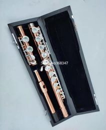 Muramatsu New Gold Lacquer Flute 16 Keys Closed Holes Split E Flute High Quality Musical Instrument With Case6415871