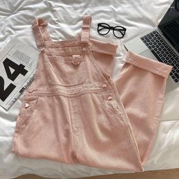 Trousers Children Strap Pants For Girls Leisure 2024 Spring Love Button Versatile Loose Straight Leg Trendy