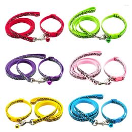 Dog Collars Leash And Collar Set 1.2M For Puppy Cat Traction Rope Dogs Adjustable Durable Walking Leashes Pet Supplies Anti-lost