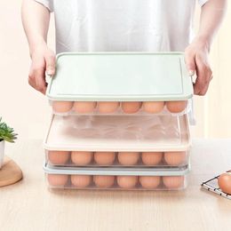 Storage Bottles Grids Egg Box Portable Picnic Camping Eggs Container With Lid Stackable Kitchen Fridge Holder Plastic Tray