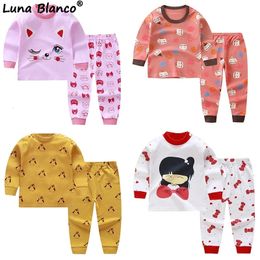 012m da ragazza notte biancheria biancheria intima nata in cotone per bambini in pigiama set per bambini abiti autunnali ragazze pigiami bambini dormiente 240325