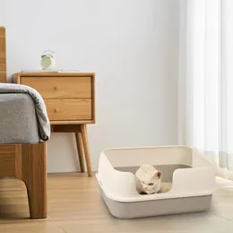 Cat Carriers Litter Box Tray Toilet Semi Enclosed With Polished Interior Easy To Clean