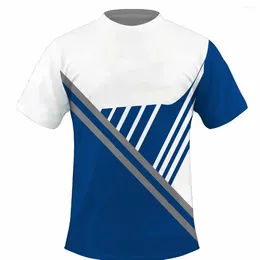 Men's T Shirts 3D Printed T-shirt Short Sleeved Breathable Fashionable Outdoor Sports Summer Running And Fitness Top Large