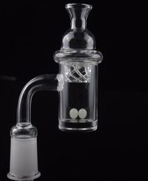 Quartz Banger Terp Pearl Cyclone Spinning Carb Cap 25mm Flat Top 45 90 Degrees Quartz Nail 10mm 14mm 18mm For Oil Rigs Bong8389901