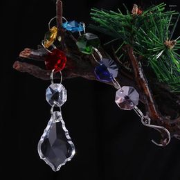 Garden Decorations DIY Hang Light String Octagonal Beads Crystal Pendant