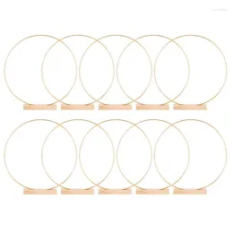 Decorative Flowers 10 Pack Metal Floral Hoop Wreath Hoops Inch With Place Holders For DIY Wedding Table Decor