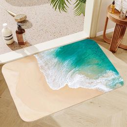 Carpets Ocean Beach Kitchen Carpet For Bedroom Bathroom Rug Entrance Door Mat Room Rugs Home Decoration Balcony Bath Foot Prayer Doormat