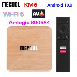 Box Mecool KM6 Amlogic S905X4 TV Box Android 10 Wifi 6 2.4G 5G Google Certified AV1 BT5.0 1000M Set Top Box 16G 32G 64G