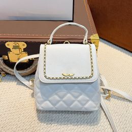 Mini Flap Women Designer Backpack 19cm Couro Diamante Lattice Bolsa de luxo Trendência Saco de ombro Crossbod